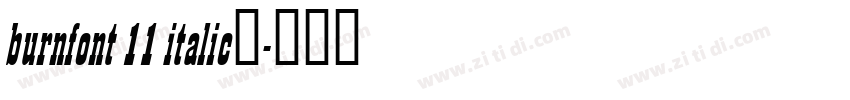 burnfont 11 italic激字体转换